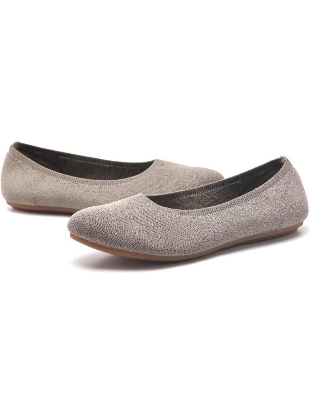 〽️Women's Khaki Ballet Flats Comfortable Slip On Round Toe Walking Shoes